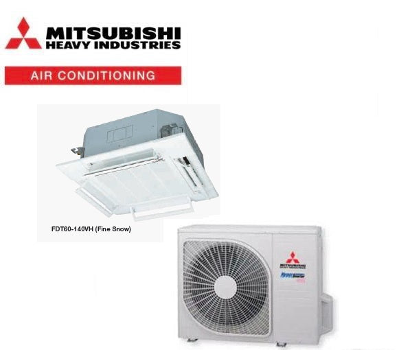 MITSUBISHI Ceiling Cassette FDT100AVNPWVH 10.0 KW 1 Phase | RC-EXZ3A Wired Controller Included - Mitsubishi Heavy Industries air conditioner