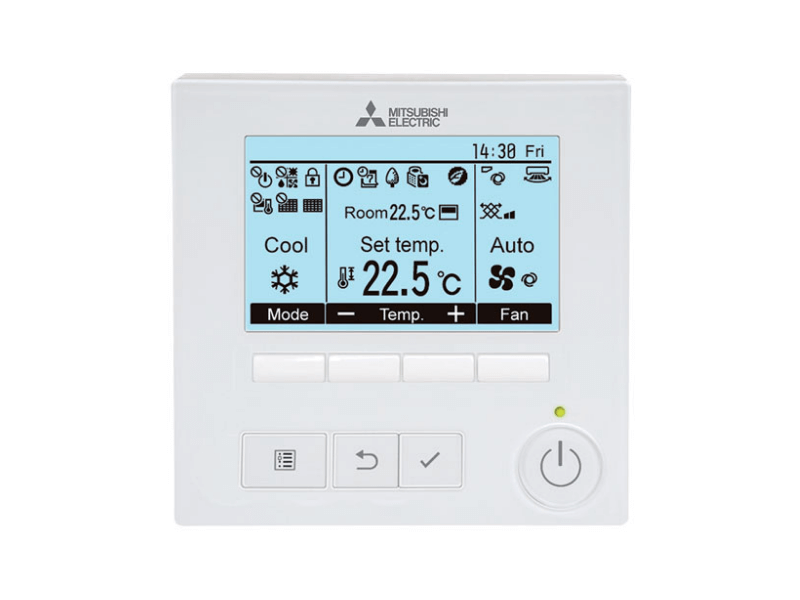 Mitsubishi Electric Wired Backlit Controller PAR-41MAA - Mitsubishi Electric air conditioner