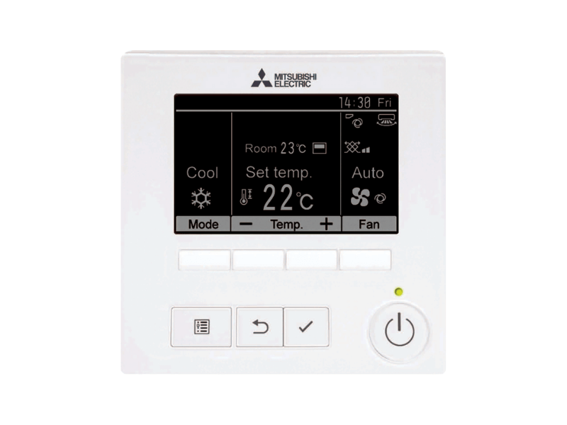 Mitsubishi Electric Wired Backlit Controller PAR-41MAA - Mitsubishi Electric air conditioner