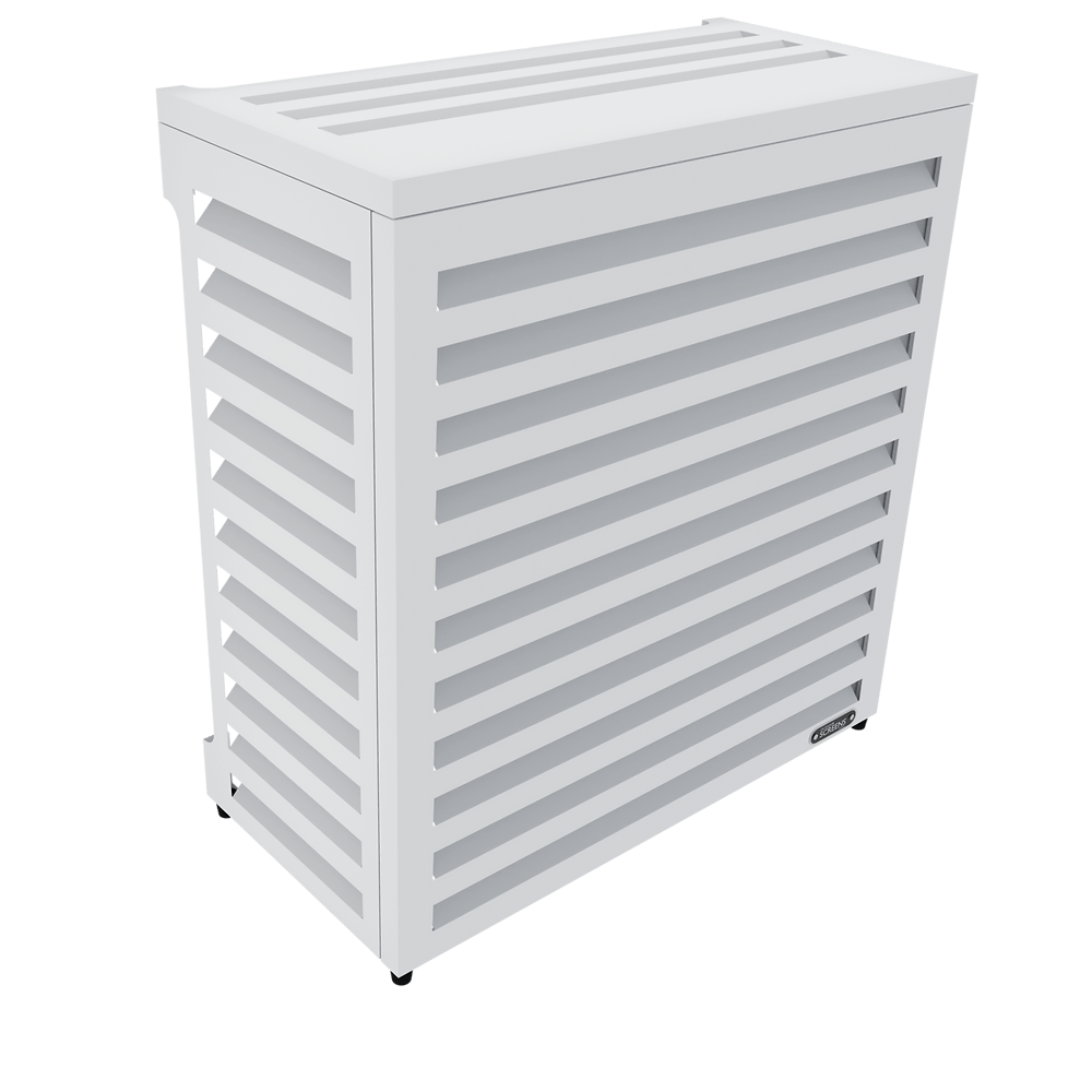 Air Conditioning Cover - AC Aluminium Louvred Screen - Oz Air Online air conditioner