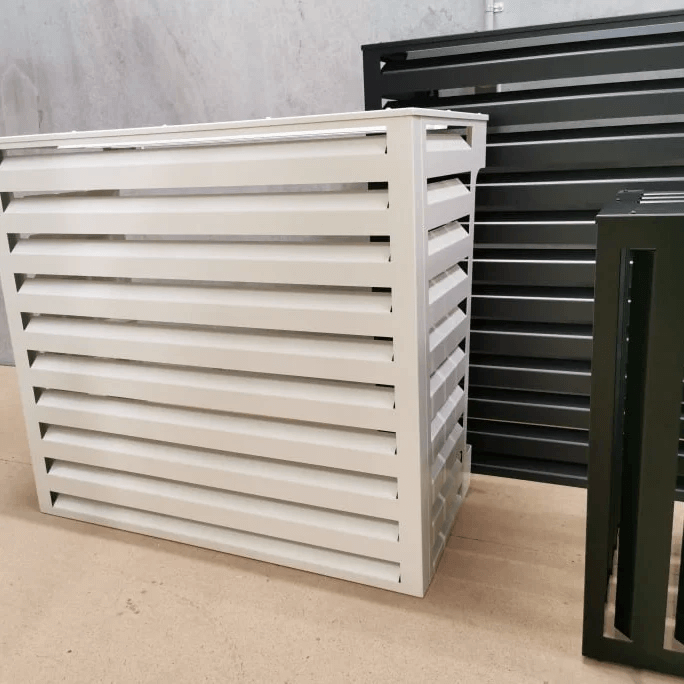 Air Conditioning Cover - AC Aluminium Louvred Screen - Oz Air Online air conditioner