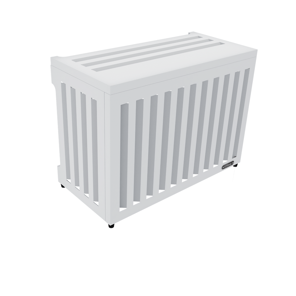 Air Conditioning Cover - AC Aluminium Louvred Screen - Oz Air Online air conditioner