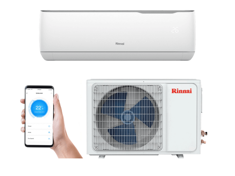 Rinnai 3.5kW T Series Inverter Split System HSNRT35B - Built-in WiFi - Rinnai air conditioner